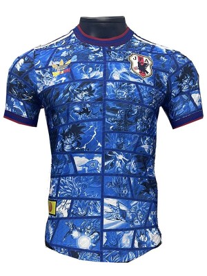 Japan édition spéciale maillot dragon ball joueur uniforme de football hommes bleu sport football kit chemise haute 2024-2025